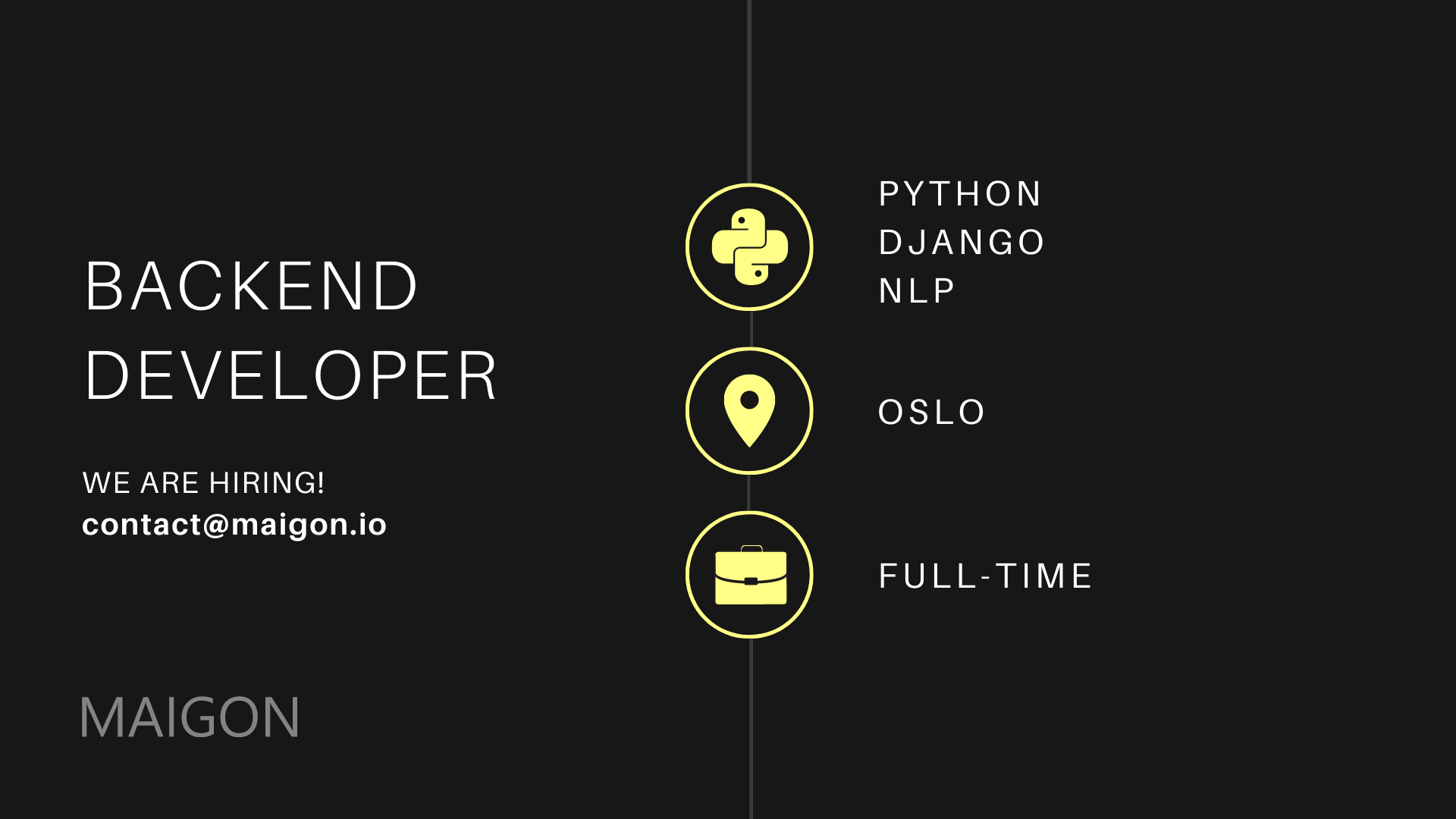 Join us! We are hiring a Backend Developer (Python/Django)