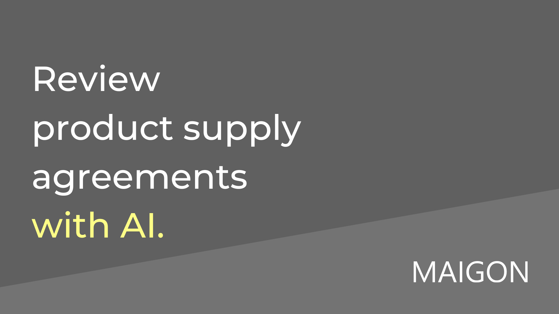 Maigon Product Supply Agreement Released in Beta